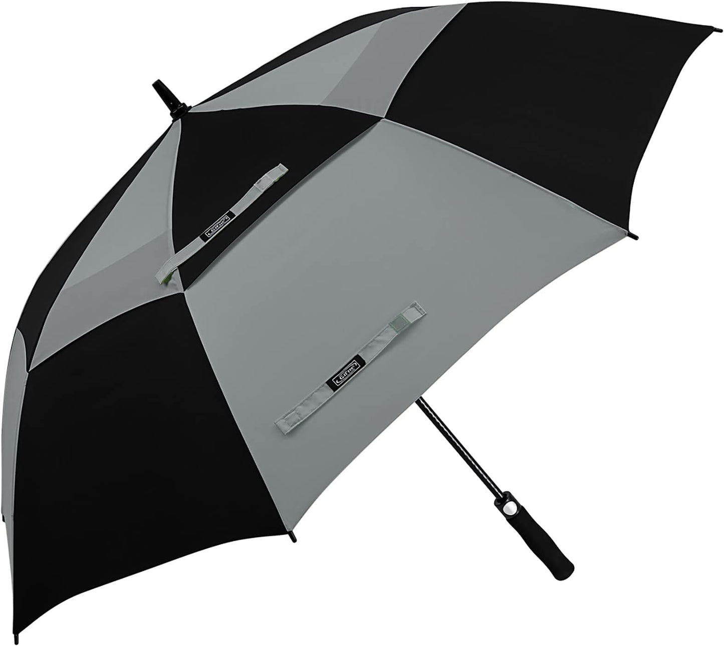 G4free 47/54/62/68/72 Inch Golf Umbrella Windproof Auto Open Large Umbrella | Oversized Stick Umbrella, Extra Large, Vented Double Canopy, Waterproof 210t Pongee Fabric, Fiberglass Frame, Eva Foam Handle - Black/gray