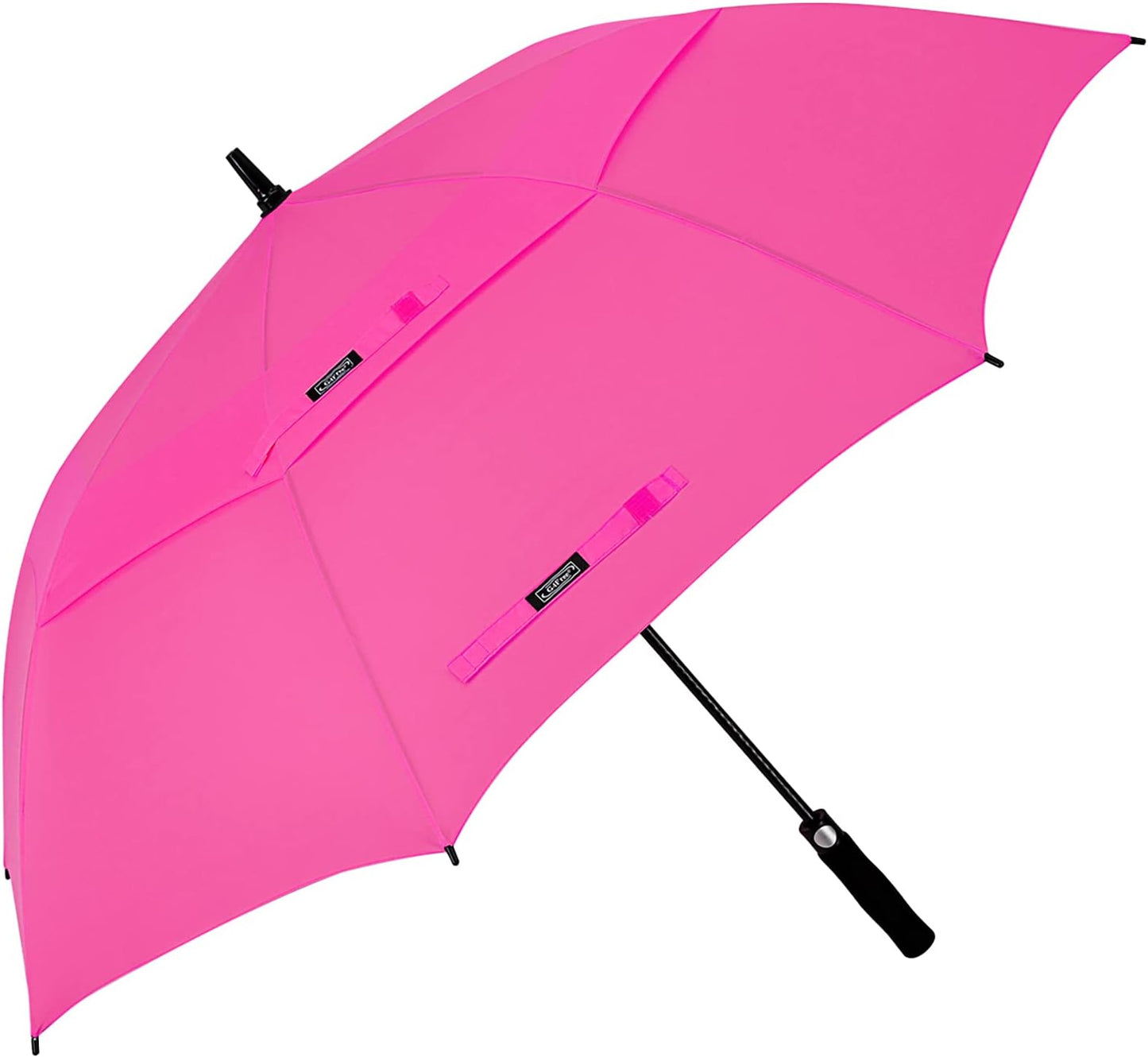 G4free 47/54/62/68/72 Inch Golf Umbrella Windproof Auto Open Large Umbrella | Oversized Stick Umbrella, Extra Large, Vented Double Canopy, Waterproof 210t Pongee Fabric, Fiberglass Frame, Eva Foam Handle - Pink