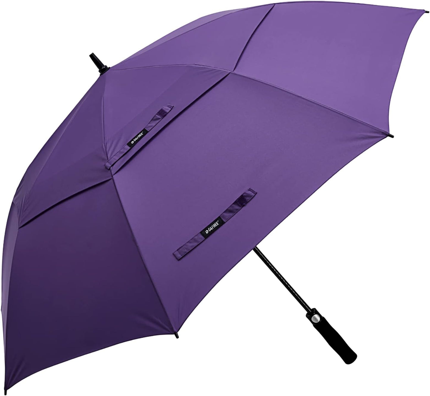 G4free 47/54/62/68/72 Inch Golf Umbrella Windproof Auto Open Large Umbrella | Oversized Stick Umbrella, Extra Large, Vented Double Canopy, Waterproof 210t Pongee Fabric, Fiberglass Frame, Eva Foam Handle - Purple