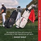 Ghost Golf Magnetic Towel (greenside) - Premium Ultra-Absorbent Microfiber Golf Towel With Magnet For Golf Carts Or Clubs - 18" X 18" Golfing Gear - Waffle Weave Pattern (black) - Black
