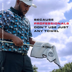 Ghost Golf Magnetic Towel (greenside) - Premium Ultra-Absorbent Microfiber Golf Towel With Magnet For Golf Carts Or Clubs - 18" X 18" Golfing Gear - Waffle Weave Pattern (black) - Black