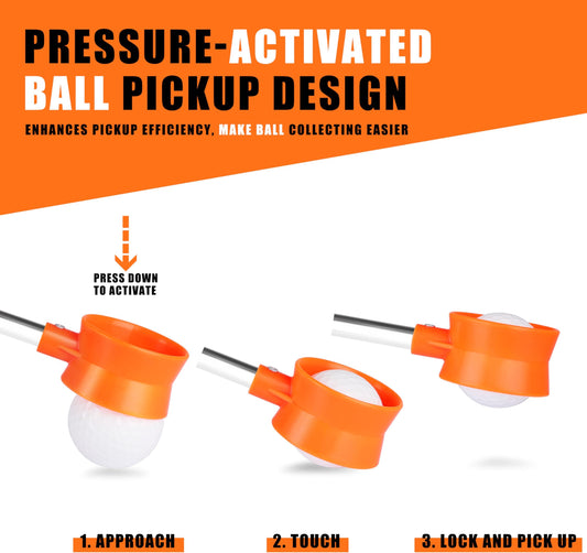 Golf Ball Retriever Telescopic For Water, 9ft/12ft/9.01ft/16.3ft/20ft Stainless Steel Golf Ball Retriever, Professional Golf Ball Retriever - 12ft