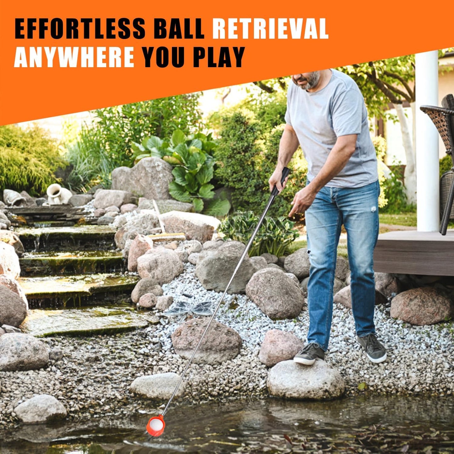 Golf Ball Retriever Telescopic For Water, 9ft/12ft/9.01ft/16.3ft/20ft Stainless Steel Golf Ball Retriever, Professional Golf Ball Retriever - 12ft