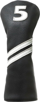 5 Wood Head Cover - Black