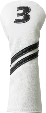 3 Wood Head Cover - White