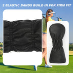 Golf Club Covers,4pcs Or 1pc Golf Headcovers For Woods And Driver Fairway Hybrids Women Men - Premium Pu Leather With Interchangeable Tags & Magnetic Blade And Mallet Putter Covers - Golf Club Covers - 4pcs Black