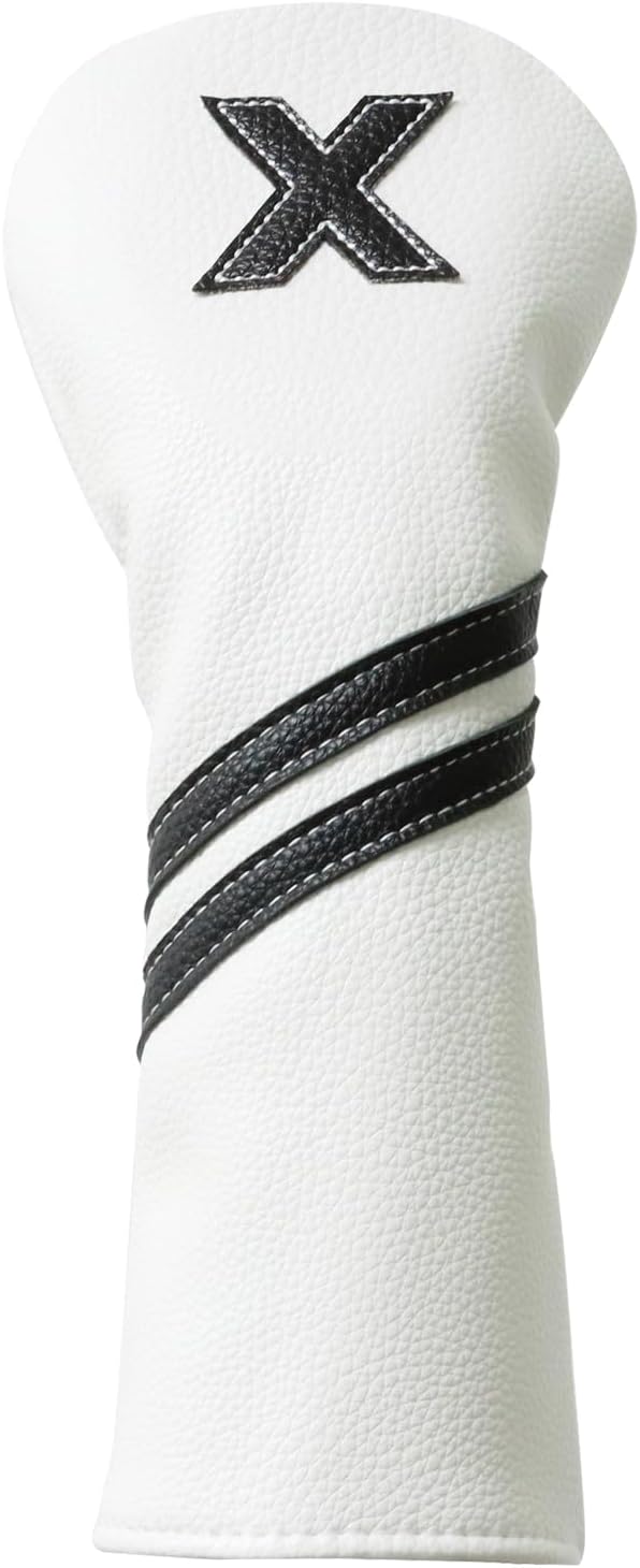 Golf Club Covers,4pcs Or 1pc Golf Headcovers For Woods And Driver Fairway Hybrids Women Men - Premium Pu Leather With Interchangeable Tags & Magnetic Blade And Mallet Putter Covers - Golf Hybrid Headcover - White
