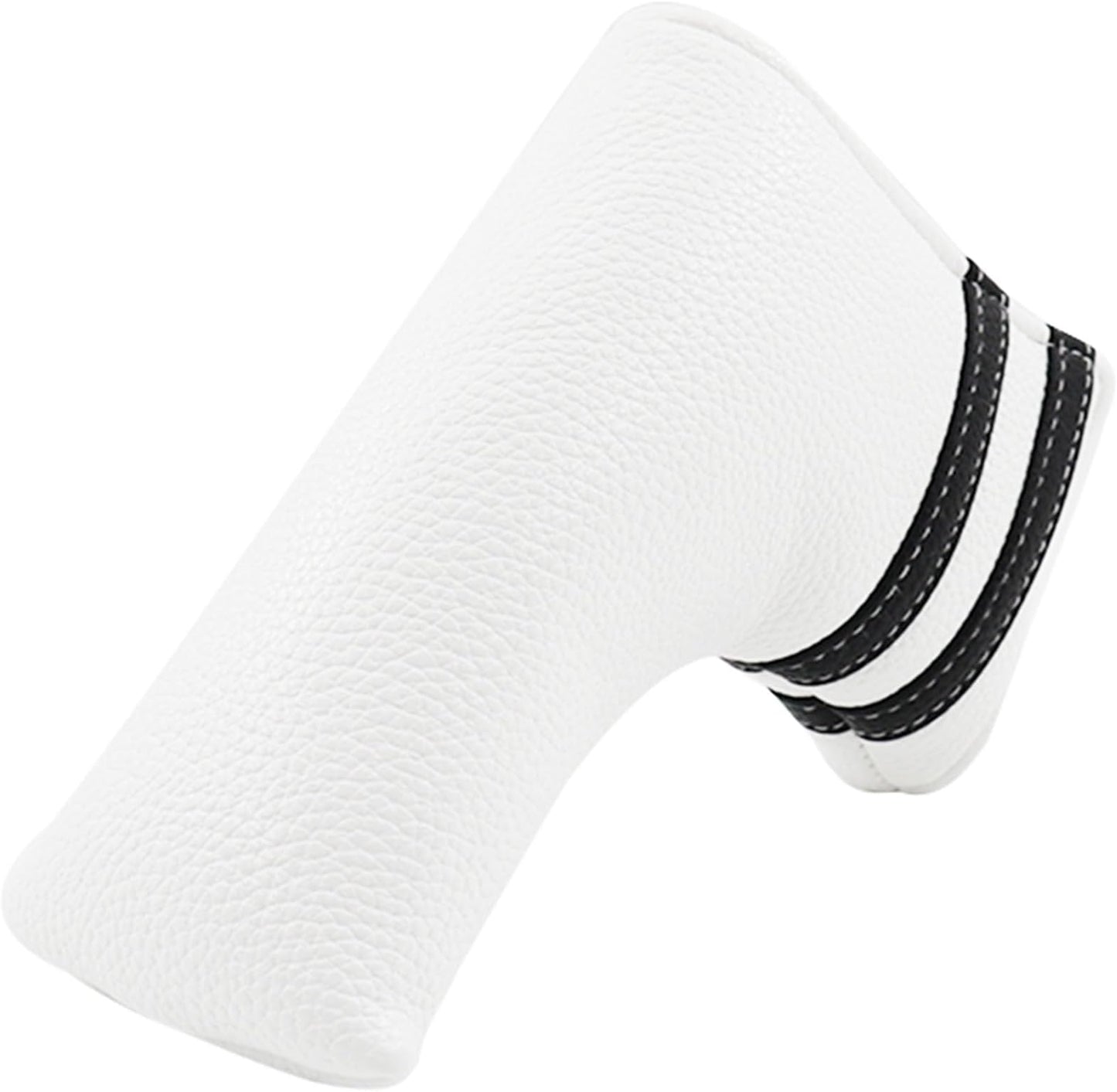 Golf Club Covers,4pcs Or 1pc Golf Headcovers For Woods And Driver Fairway Hybrids Women Men - Premium Pu Leather With Interchangeable Tags & Magnetic Blade And Mallet Putter Covers - Blade Putter Cover - White