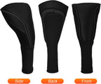 Golf Club Head Covers Set (4 Pcs) For Fairway Woods, Driver, And Hybrids - Long Neck Mesh Design With Interchangeable 3/4/5/6/7/x Number Tags - Golf Accessories For Men And Women - Black