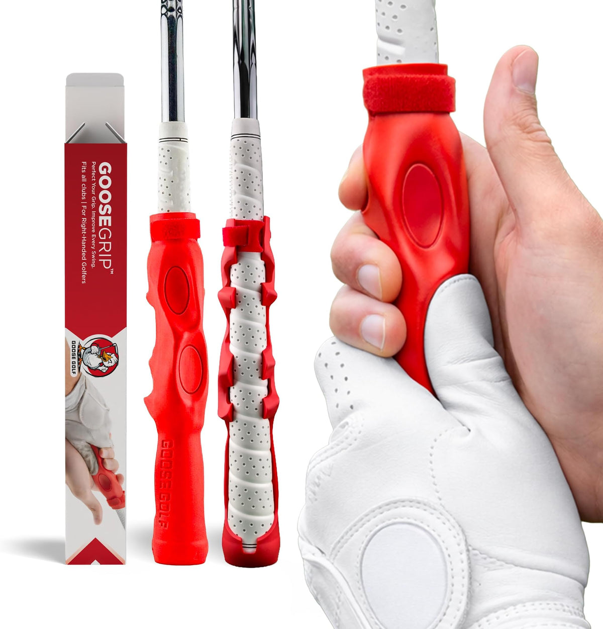 Golf Grip Trainer – Golf Training Aid For Correct Hand Positioning, Fits All Golf Clubs, Build Proper Grip Fundamentals For Consistent Practice - Medium (fits Standard/midsize Grips)
