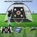 KLAODOT Golf Net with Practice Mat 10x7ft Hitting Net for Backyard Driving