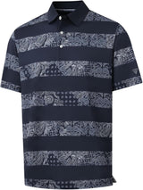 Navy Stripe Paisley
