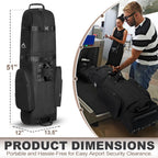 Himal Outdoors Heavy Duty 600D Wheeled Golf Travel Bag