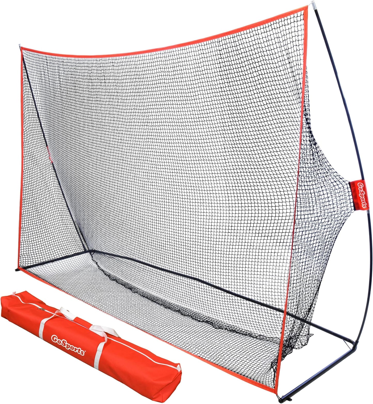 Gosports Golf Practice Hitting Net - Choose Between Huge 10 X 7 Ft Or 7 X 7 Ft Nets - Personal Driving Range For Indoor Or Outdoor Use - Designed By Golfers For Golfers - Standard 10'x7' Golf Net - Red