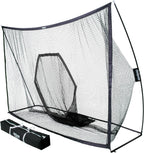 Gosports Golf Practice Hitting Net - Choose Between Huge 10 X 7 Ft Or 7 X 7 Ft Nets - Personal Driving Range For Indoor Or Outdoor Use - Designed By Golfers For Golfers - Pro 10'x7' Golf Net - Black