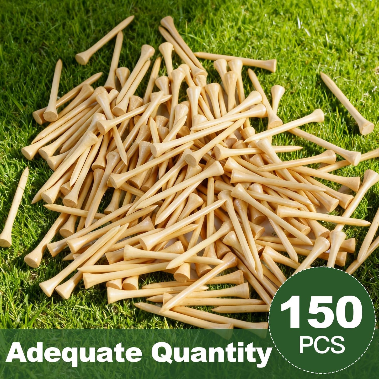 Guirnd Professional Bamboo Golf Tees 2 3/4 Inch (150 Pack)