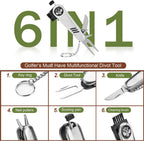 Jiskan Golf Accessories Set with Hi-End Leather Case, Rangefinder, Balls, Tees and Divot Tools