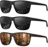 (3 Pack) Black/Black/Brown