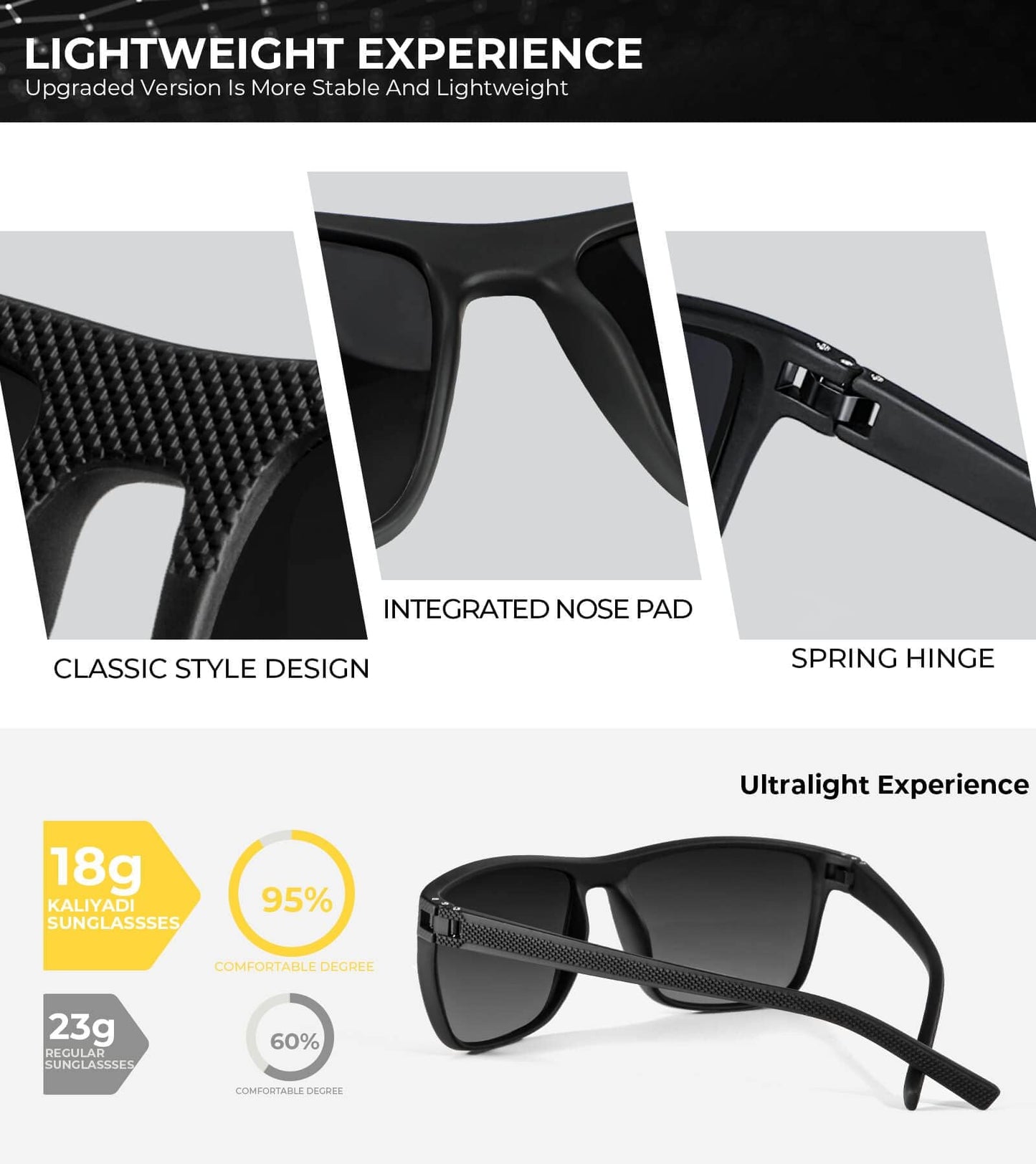 Kaliyadi Polarized Sunglasses For Men, Lightweight Sun Glasses With Uv Protection For Driving Fishing Golf - (3 Pack) Black/ice Blue/red