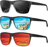 (3 Pack) Black Clear & Black/Black Blue & Blue/Black Red & Red