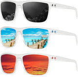 (3 Pack) X Frame Crystal | Lens Black/Ice Blue/Red