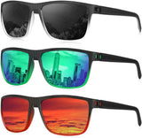 (3 Pack) Black Clear & Black/Black Green & Green/Black Red & Red