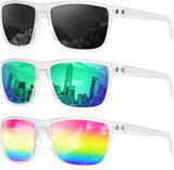(3 Pack) X Frame Crystal | Lens Black/Green/Red