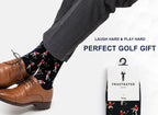 Kiomy Sock With Frustrated Golfer Design, Funny Golf Socks For Men, 1 Pair Per Pack - Size 8-13 - Black-Red