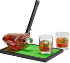Kollea Handcrafted Golf Whiskey Decanter Set with 2 Golf Ball Glasses