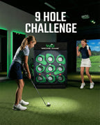 Large Premium Golf Short Game Backyard Game Indoor/outdoor Chipping And Pitching Net With True Auto Ball Return, 9 Holes Of Golf, Tic-Tac-Toe And More! - Wedge Game® 6 In 1 Short Game Net