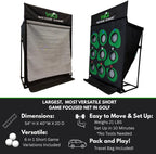 Large Premium Golf Short Game Backyard Game Indoor/outdoor Chipping And Pitching Net With True Auto Ball Return, 9 Holes Of Golf, Tic-Tac-Toe And More! - Wedge Game® 6 In 1 Short Game Net