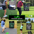 Large Premium Golf Short Game Backyard Game Indoor/outdoor Chipping And Pitching Net With True Auto Ball Return, 9 Holes Of Golf, Tic-Tac-Toe And More! - Wedge Game® 6 In 1 Short Game Net