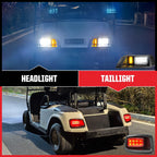 VYYOKMU LED Headlight and Tail Light Kit for EZGO TXT 1996-2013 Gas and Electric