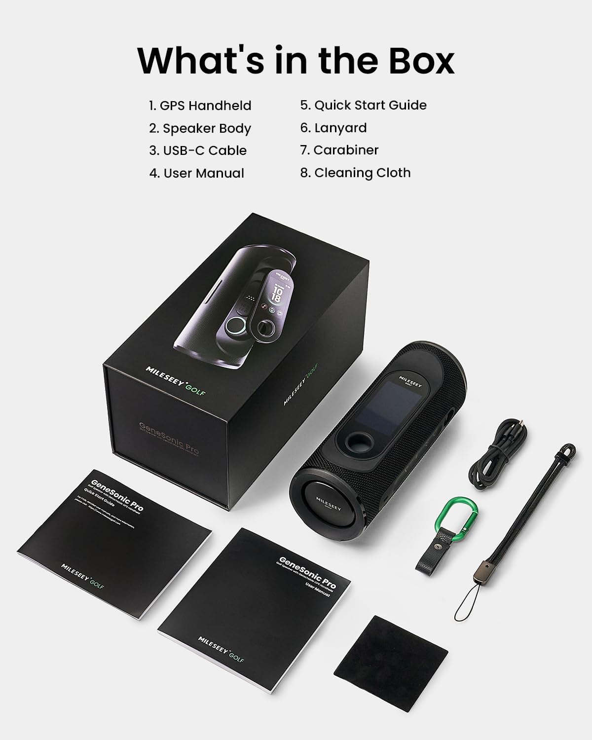 MiLESEEY GeneSonic Pro Golf Speaker with Detachable GPS Rangefinder Handheld
