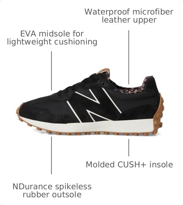 New Balance Women's 327 Golf Spikeless | Waterproof Microfiber Leather, Spikeless Ndurance Rubber Outsole, Eva Midsole, Cush+ Insole, Dependable All-Weather Traction - 8.5