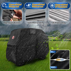 Nokins 420d Waterproof 2+2 Specialized Golf Cart Cover,oxford Fabric Cover Fit For Most Standard 2+2 Seater Golf Cart Ezgo, Club Car, Protects Your Car From Wind And Rain,black - Fit Most Standard 2+2 Seater Golf Cart