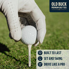 Old Buck 2 3/4" Bamboo Golf Tees, Premium Wooden Driver Tees In Cigarette-Style Carton — 18 Tees — Novelty Golf Gift For Men, Dad & Groomsmen - Single (18 Tees)