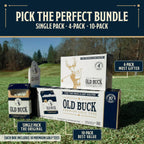 Old Buck 2 3/4" Bamboo Golf Tees, Premium Wooden Driver Tees In Cigarette-Style Carton — 18 Tees — Novelty Golf Gift For Men, Dad & Groomsmen - Single (18 Tees)