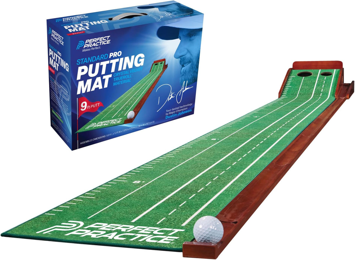 Perfect Practice Putting Mat – Indoor Putting Green For Home & Office – Golf Training Aid For Putting Practice – Premium Golf Putting Mat With Realistic Turf – Golf Gifts For Men - Standard