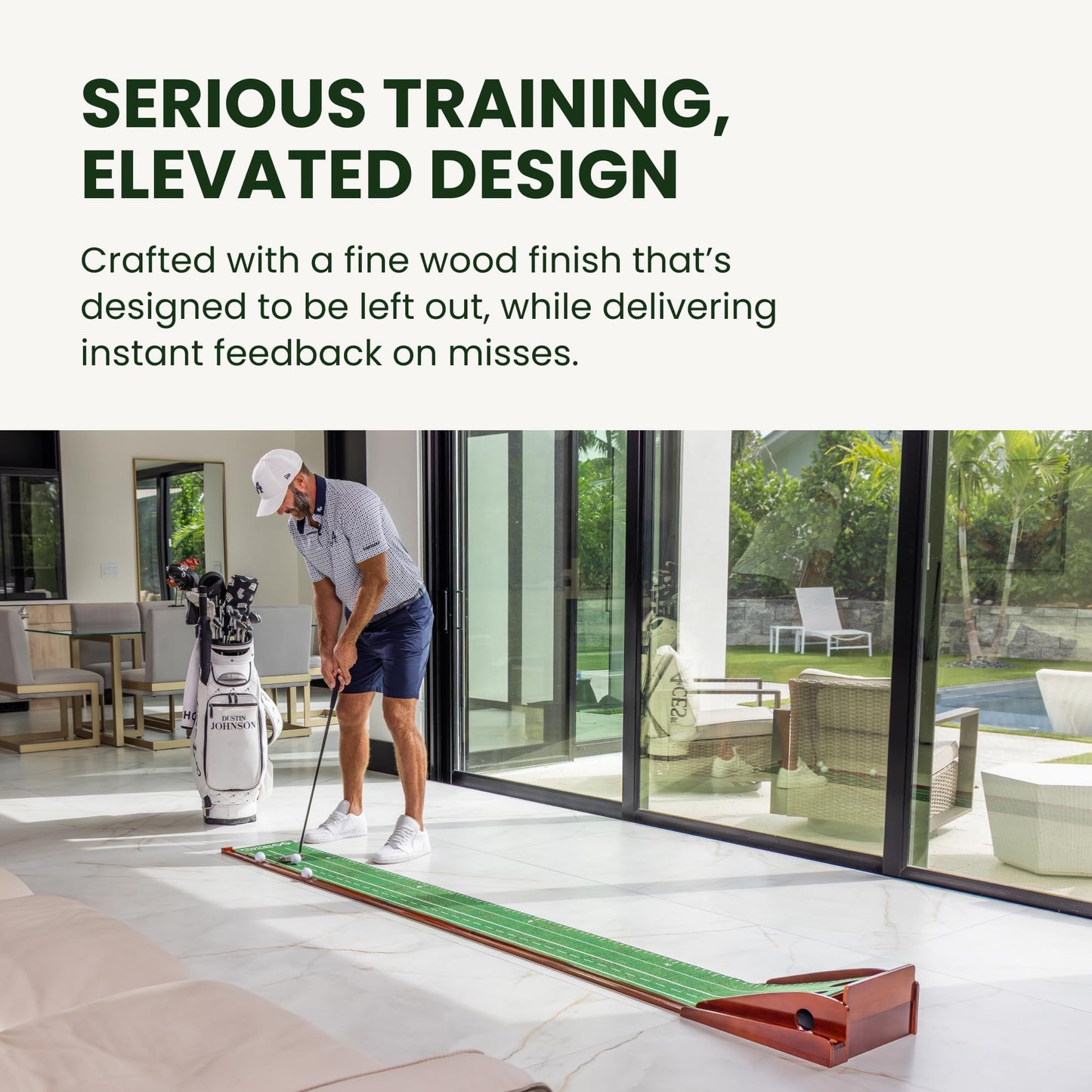 Perfect Practice Putting Mat – Indoor Putting Green For Home & Office – Golf Training Aid For Putting Practice – Premium Golf Putting Mat With Realistic Turf – Golf Gifts For Men - Standard