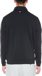 Peter Millar Solid Perth Quarter Zip- British Gray - Black