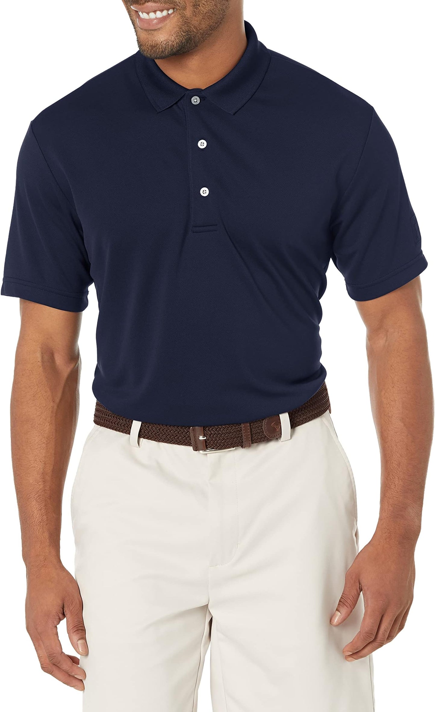 Pga Tour Men's Airflux Solid Mesh Short Sleeve Classic Golf Polo Shirt - 4x-Large Big Tall