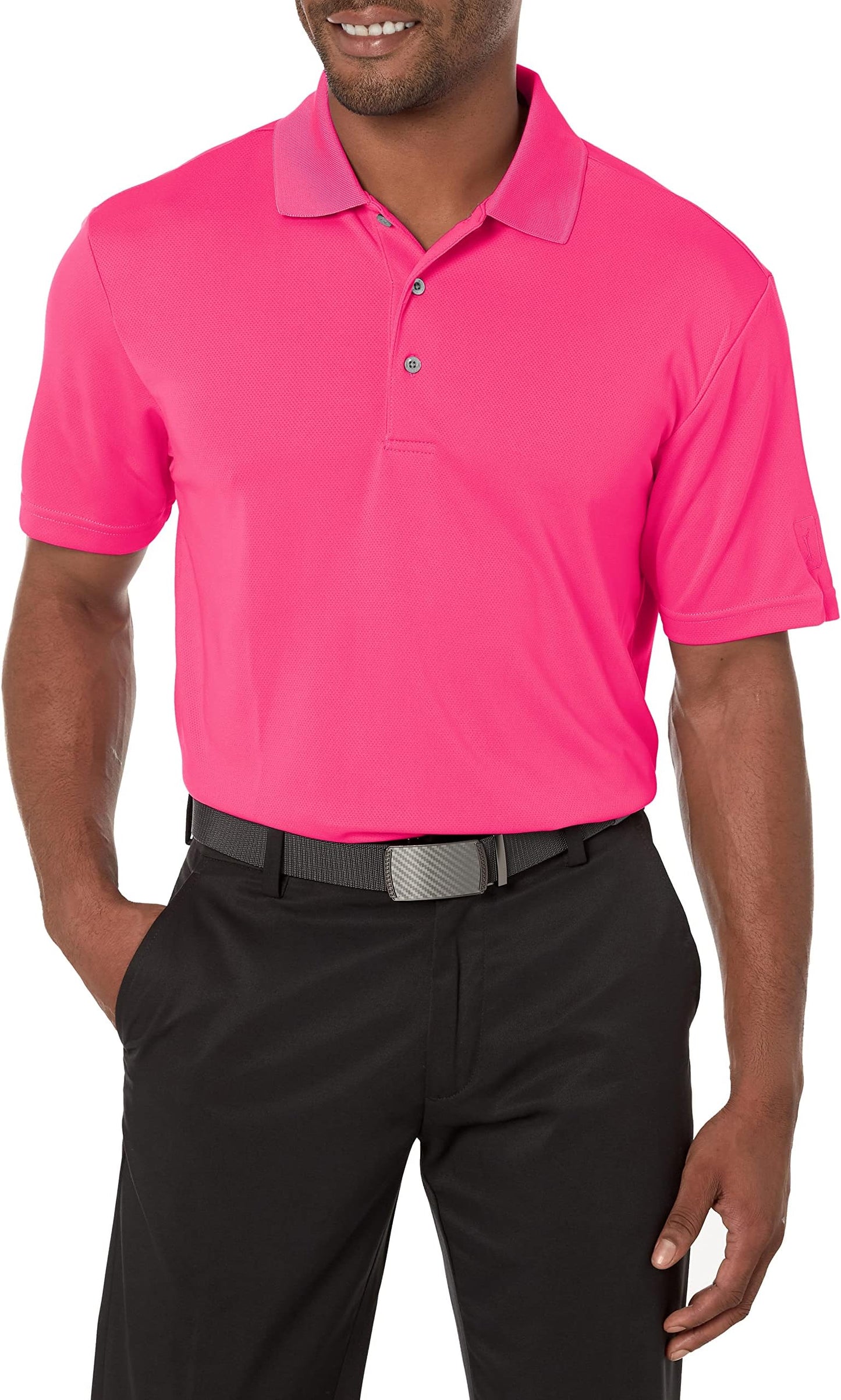 Pga Tour Men's Airflux Solid Mesh Short Sleeve Classic Golf Polo Shirt - 3x-Large Big Tall
