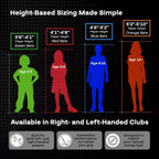 Pga Tour Youth Golf Club Set – Ages 3-5 (3’6”-4’1”) And 5-8 (4’1” - 4'8") Right And Left Handed Beginner Junior Golf Clubs With Lightweight Golf Bag, Mallet Putter, Driver By Golfgen - Ages 3-5: 5 Pc Set (green,new)