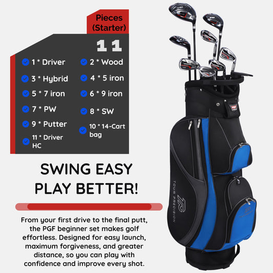 Pgf Gold Tour Precision Complete Golf Club Package Set For Men & Women - [rihgt Hand][length: Standard]