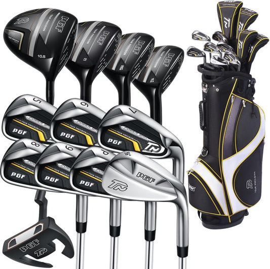 Pgf Golf Gold Tp Complete Golf Club Package Set For Men & Women [17-Pieces] [flex: Regular] - Men Right Hand