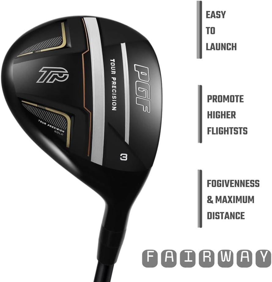 Pgf Golf Gold Tp Complete Golf Club Package Set For Men & Women [17-Pieces] [flex: Regular] - Men Right Hand