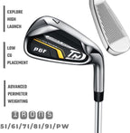 Pgf Golf Gold Tp Complete Golf Club Package Set For Men & Women [17-Pieces] [flex: Regular] - Men Right Hand
