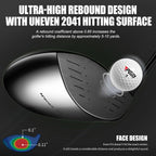 Pgm 19 Piece Men's Complete Golf Club Sets - Ultra-Thin Face Titanium Driver (0.85+ Cor), High Cor Fairway Woods, Forged Irons, Precision Cnc Milled Putter, With Stand Bag - Right Handed - Black