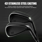 Pgm 19 Piece Men's Complete Golf Club Sets - Ultra-Thin Face Titanium Driver (0.85+ Cor), High Cor Fairway Woods, Forged Irons, Precision Cnc Milled Putter, With Stand Bag - Right Handed - Black